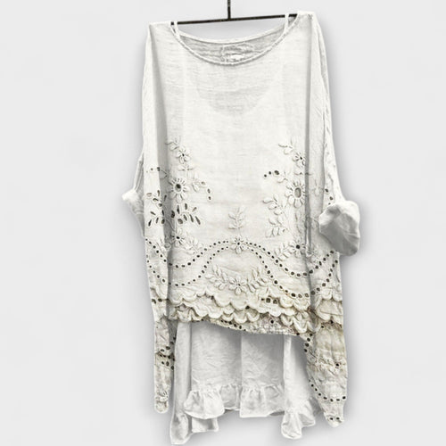 Ella - Bluse mit doppeltem Saum