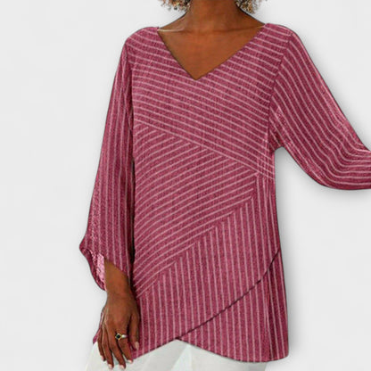 Penelope - Gestreiftes Drapiertes Top