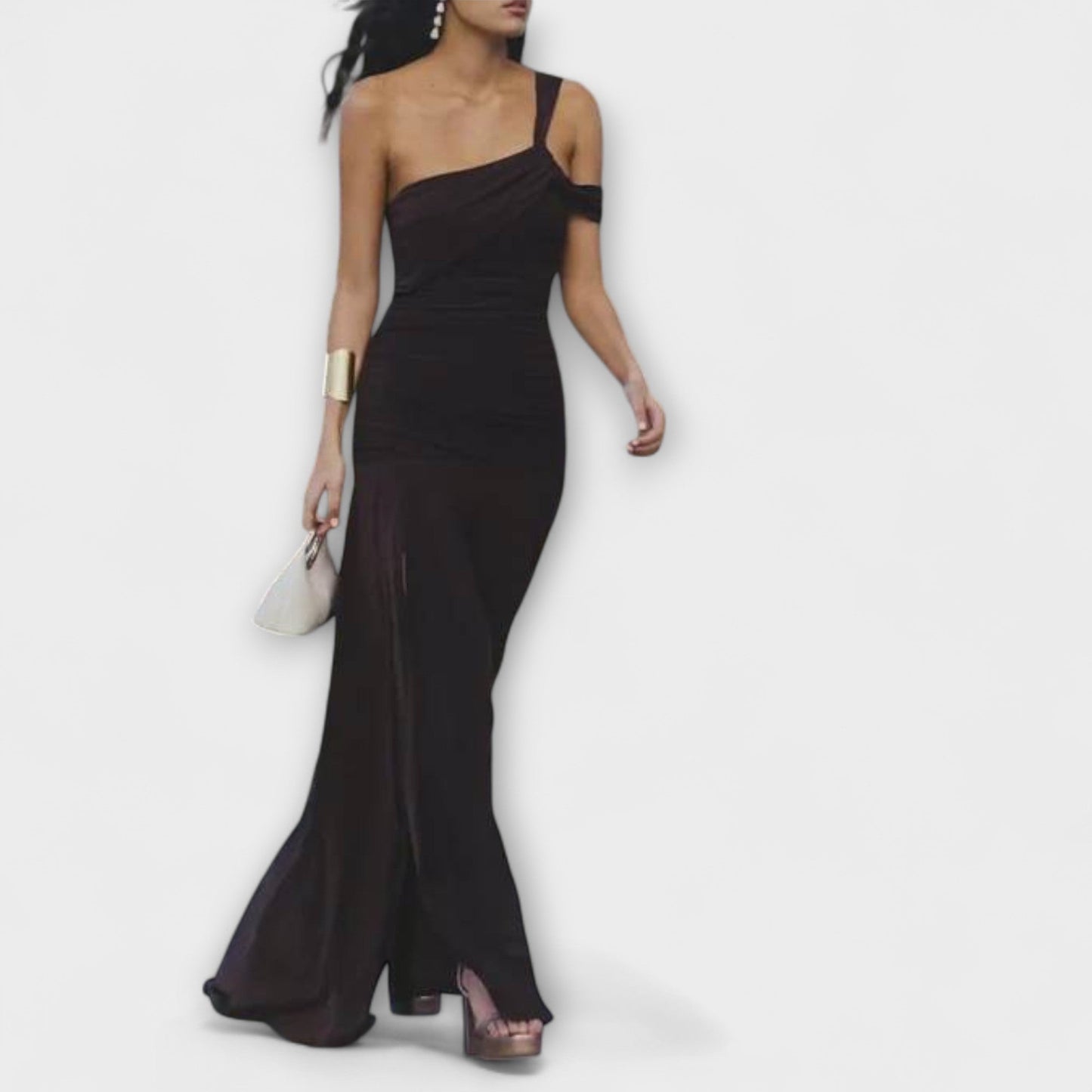 Margot - Off-Shoulder Figurbetontes Maxikleid