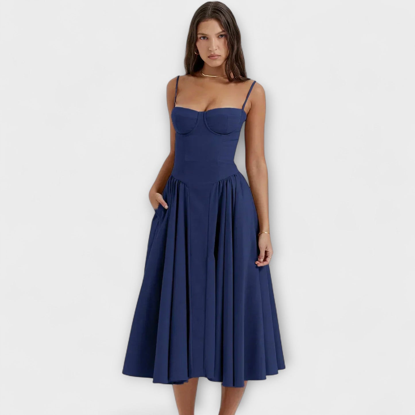 Rosalie - Raffiniertes ärmelloses Korsettkleid