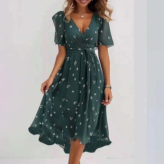 Annegret - Damenkleid mit V-Ausschnitt