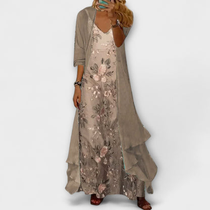 Mara - Maxikleid mit Jacke (2-Teiliges Set)
