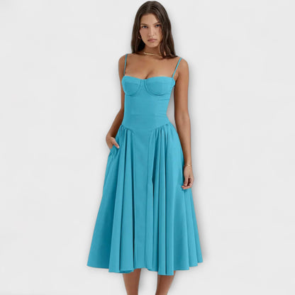 Rosalie - Raffiniertes ärmelloses Korsettkleid