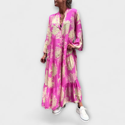 Nerina - Elegantes Floral Maxi-Kleid