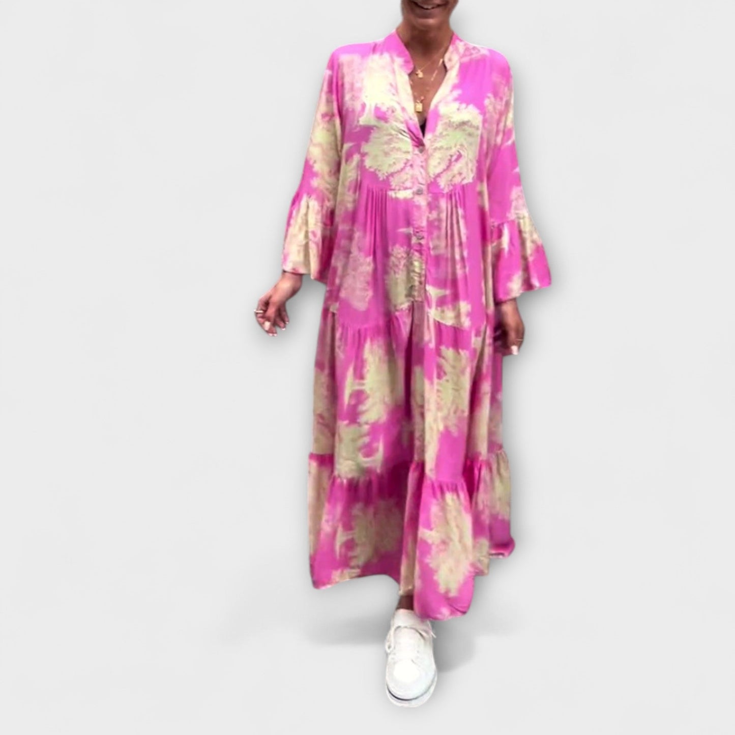 Nerina - Elegantes Floral Maxi-Kleid