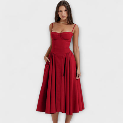 Rosalie - Raffiniertes ärmelloses Korsettkleid