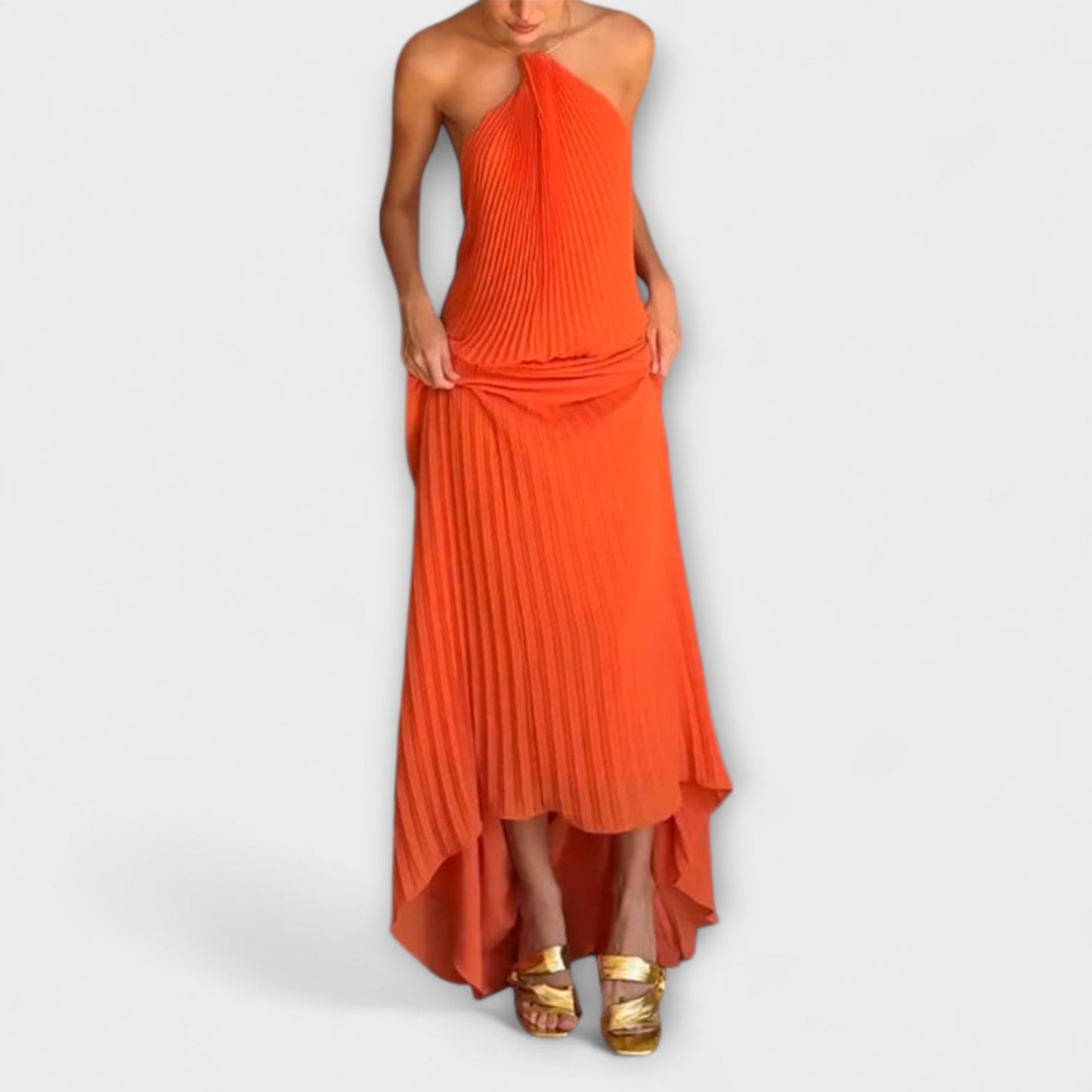 Mohn - Stylisches Kleid mit Faltenkragen