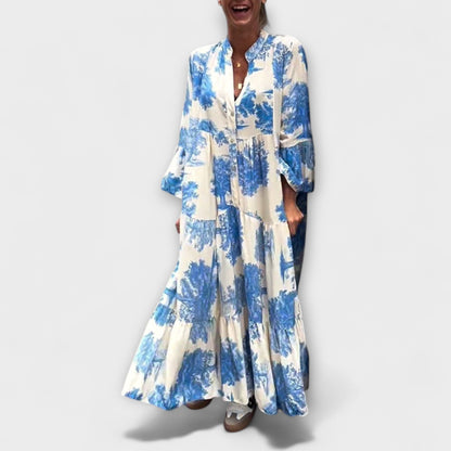 Nerina - Elegantes Floral Maxi-Kleid
