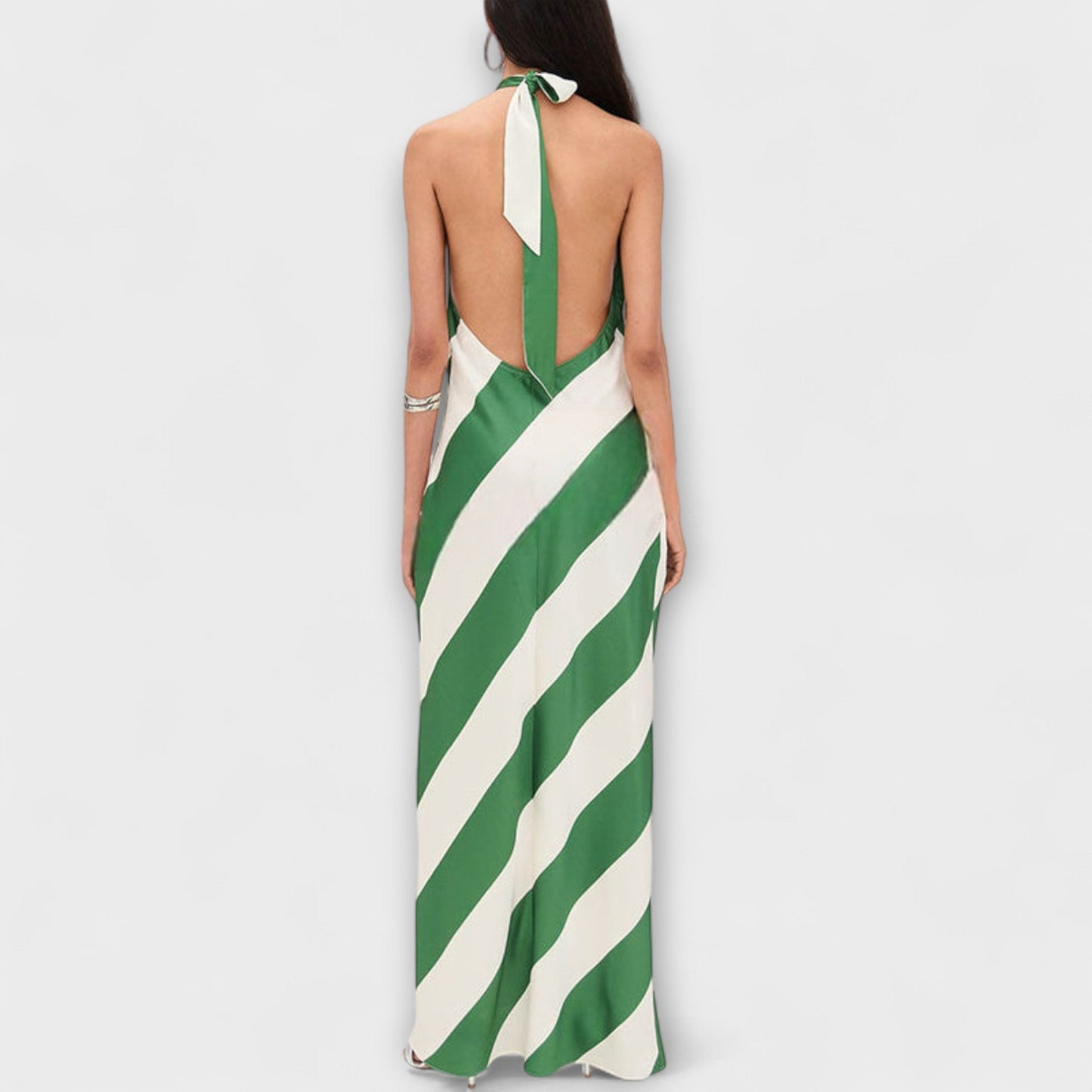 Marlowe - Gestreiftes Halterloses Maxikleid