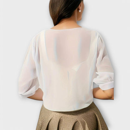 Olivia - Bluse mit offener Front