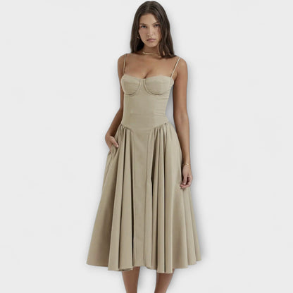 Rosalie - Raffiniertes ärmelloses Korsettkleid