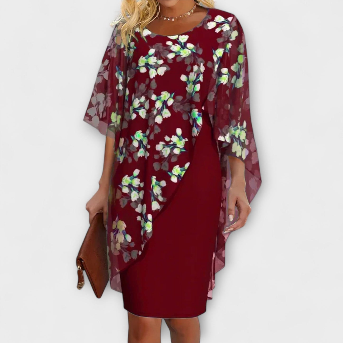 Lyanna - Floral Chiffon Damenkleid