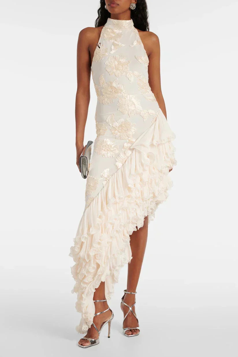Karen - Maxi-Kleid mit floralen Applikationen