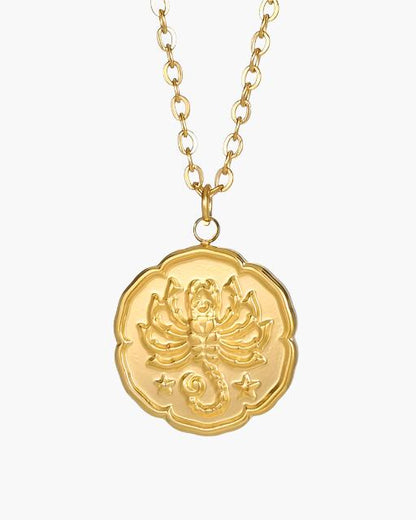 Zodiac Zeichen Halskette - Gold