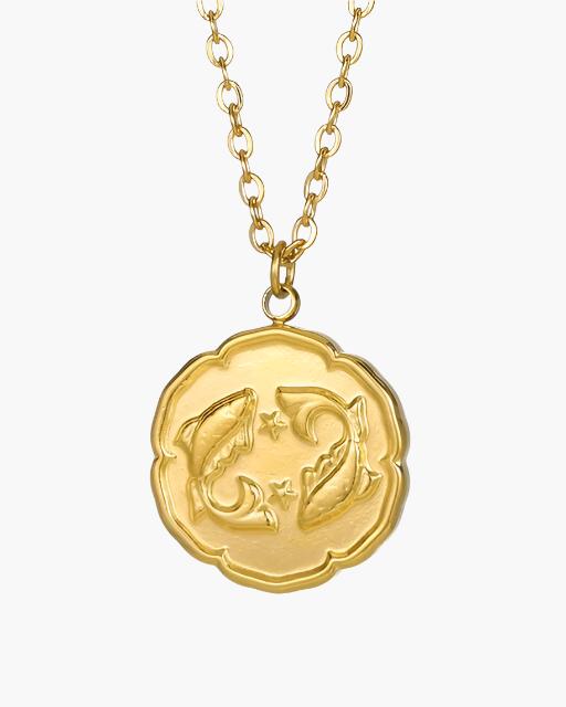 Zodiac Zeichen Halskette - Gold