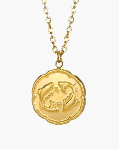 Zodiac Zeichen Halskette - Gold