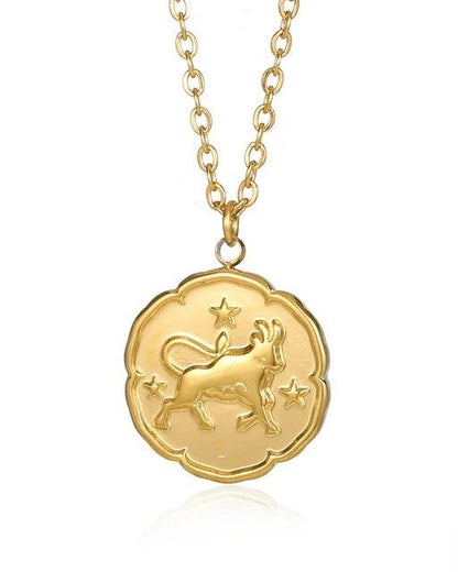 Zodiac Zeichen Halskette - Gold