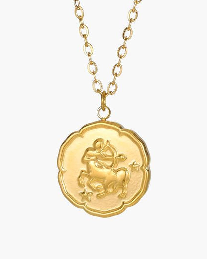 Zodiac Zeichen Halskette - Gold