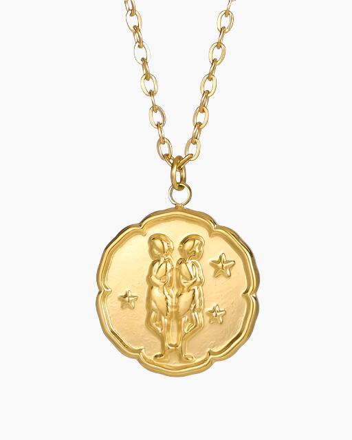 Zodiac Zeichen Halskette - Gold
