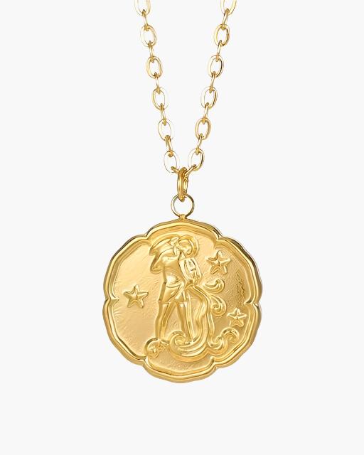 Zodiac Zeichen Halskette - Gold