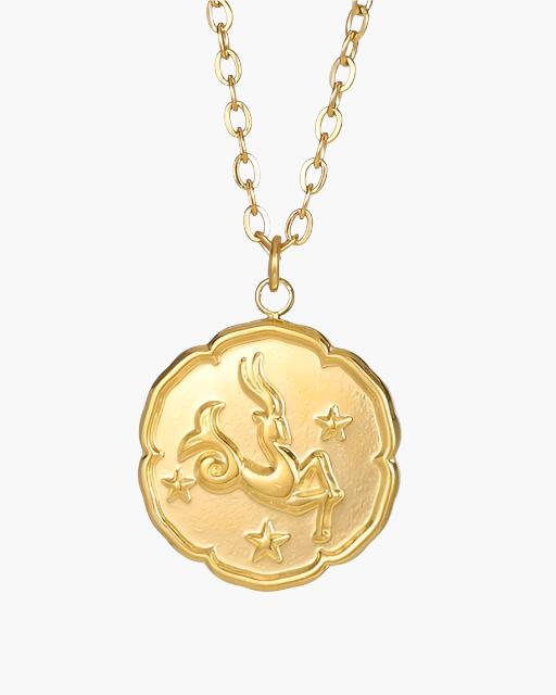 Zodiac Zeichen Halskette - Gold