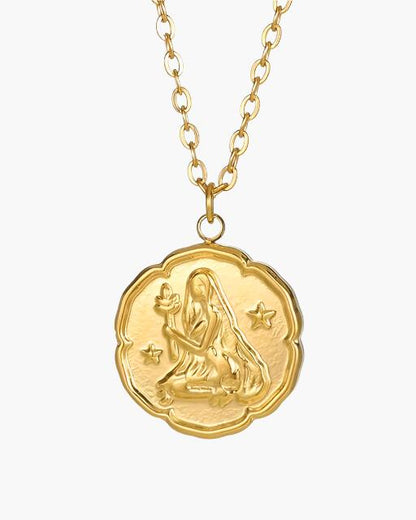Zodiac Zeichen Halskette - Gold