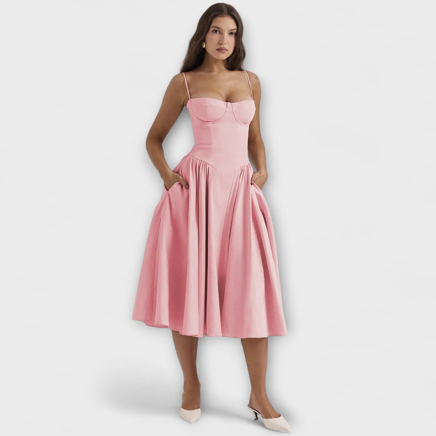 Rosalie - Raffiniertes ärmelloses Korsettkleid