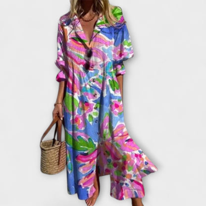 Lila - Flatterendes Maxi-Kleid mit Bauchbedeckung