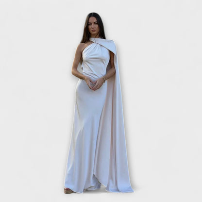 Chic Off-Shoulder Halter Maxi Kleid