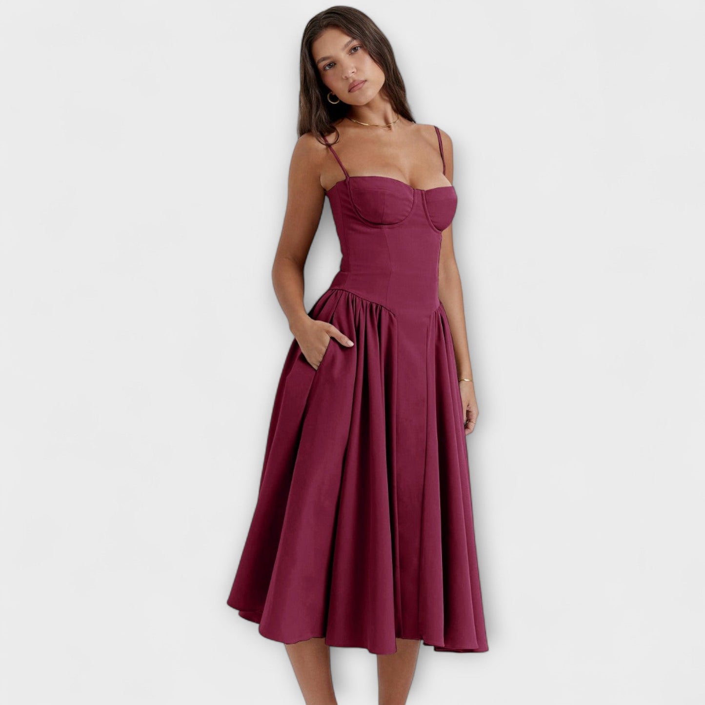 Rosalie - Raffiniertes ärmelloses Korsettkleid