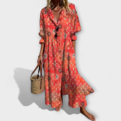 Lila - Flatterendes Maxi-Kleid mit Bauchbedeckung