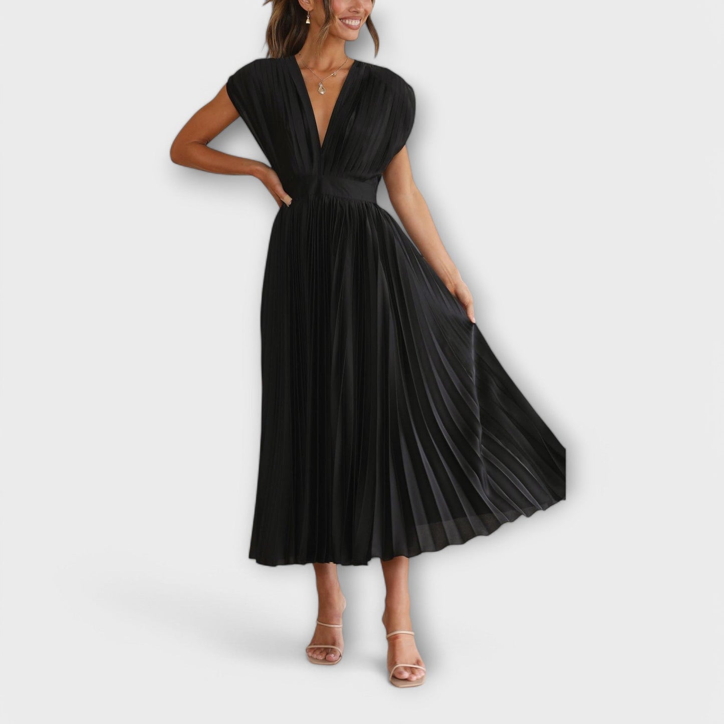 Maria - Stilvolles Plissee-Kleid