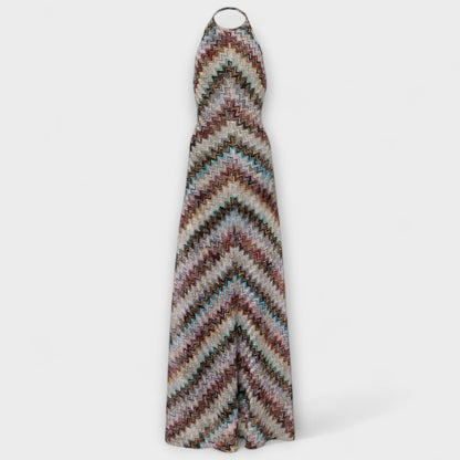 Reese - Jodie Strickkleid mit buntem Fischgrätmuster