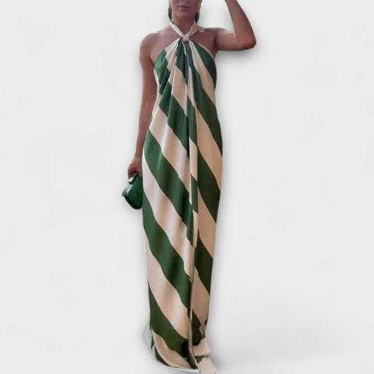 Marlowe - Gestreiftes Halterloses Maxikleid