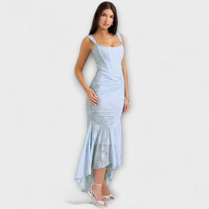 Renske - Langes Kleid mit elegantem und raffiniertem Korsett