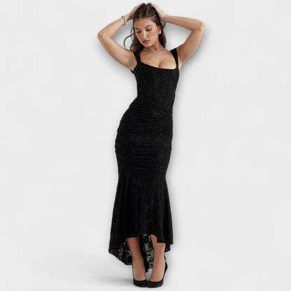 Renske - Langes Kleid mit elegantem und raffiniertem Korsett