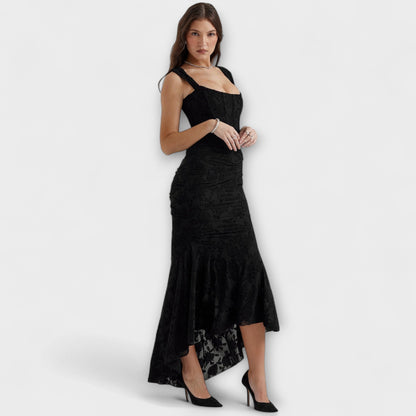 Renske - Langes Kleid mit elegantem und raffiniertem Korsett