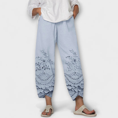 Chloe – Elegante Print Spitzenhose